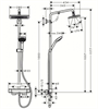 Душевая система Hansgrohe Croma E Showerpipe 280 1jet 27630000 c термостатом, хром 27630000 - фото 188655