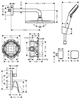 Душевая система скрытого монтажа Hansgrohe Crometta 27957000 E 240 1jet с однорычажным смесителем, хром 27957000 - фото 188871