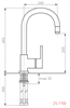 Смеситель для мойки Zigmund & Shtain ZS 1700 топленое молоко 4250055638796 - фото 194546