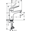 Смеситель Hansgrohe Novus 71030000, для раковины, с донным клапаном, хром 71030000 - фото 196727