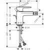 Смеситель Hansgrohe Vernis Blend 71210000 для биде, хром 71210000 - фото 196959