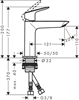 Смеситель для раковины Hansgrohe Logis 71253000, Fine 110, хром 71253000 - фото 197011