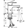 Смеситель Hansgrohe Vernis Shape 71566000 для раковины, с донным клапаном, хром 71566000 - фото 197269