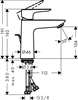 Смеситель Hansgrohe Talis E 110 для раковины, 71712670, черный матовый 71712670 - фото 197427