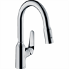 Смеситель Hansgrohe Focus M42, для кухонной мойки, с вытяжным изливом, цвет хром, 71801000 71801000 - фото 197639