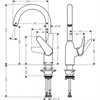 Смеситель Hansgrohe Focus 71802000 M42 для кухонной мойки, хром глянцевый 71802000 - фото 197649