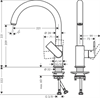 Смеситель Hansgrohe Vernis Shape 71871000 M35 для кухонной мойки, хром 71871000 - фото 197733