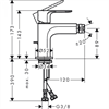 Смеситель Hansgrohe Rebris 72210000 S для биде, с набором для слива, хром глянцевый 72210000 - фото 197795