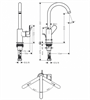 Смеситель для раковины Hansgrohe Rebris 72536670 S, с донным клапаном, черный матовый 72536670 - фото 198028