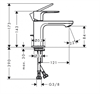 Смеситель для раковины Hansgrohe Rebris 72550000 E, с донным клапаном, хром глянцевый 72550000 - фото 198030