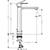 Смеситель для раковины Hansgrohe Rebris 72581670 E, с донным клапаном, черный матовый 72581670 - фото 198162