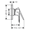 Смеситель Hansgrohe Rebris 72658000 E для душа, хром 72658000 - фото 198325