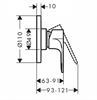 Смеситель Hansgrohe Rebris 72658670 E для душа, черный матовый 72658670 - фото 198328