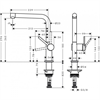 Смеситель для кухонной мойки Hansgrohe Talis 210 M54, хром, 72840000 72840000 - фото 198551