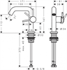 Смеситель для раковины Hansgrohe Tecturis S 73320000, с донным клапаном, цвет хром глянец 73320000 - фото 199454