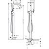 Смеситель напольный для ванны и душа Hansgrohe Tecturis S 73440000, цвет хром 73440000 - фото 199946