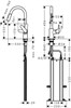 Смеситель Hansgrohe Focus, 73880000, для кухонной мойки, с вытяжным изливом, цвет хром 73880000 - фото 200404