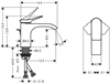 Смеситель для раковины Hansgrohe Vivenis 75010700, с донным клапаном, белый матовый 75010700 - фото 200731