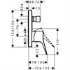 Смеситель Hansgrohe Vivenis 75415000 для ванны и душа, хром 75415000 - фото 200853