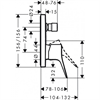 Смеситель Hansgrohe Vivenis 75415670 для ванны и душа, черный матовый 75415670 - фото 200855