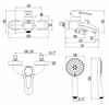 Смеситель Lemark Atlantiss LM3254C для ванны, с душевым гарнитуром, хром lm3254c - фото 212632