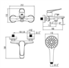 Смеситель Lemark Bronx LM3714BL, для ванны, с душевым гарнитуром, черный lm3714bl - фото 212703