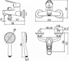 Смеситель для ванны и душа Lemark Luna LM4134C с душевым комплектом, хром lm4134c - фото 212827