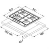 Встраиваемая газовая варочная панель Franke FHTL 604 3G TC XS C (106.0183.016) 106.0183.016 - фото 21317