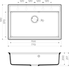 Гранитная мойка Omoikiri Daisen 77-PA Artgranit/пастила 4993626 - фото 23816