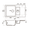 Гранитная мойка Omoikiri Daisen 86-2-SA Artgranit/бежевый 4993478 - фото 23872