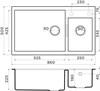 Гранитная мойка Omoikiri Tedori 86-2-LB-BL Tetogranit/черный 4993932 - фото 24679