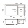 Гранитная мойка Omoikiri Tedori 86-2-BL Tetogranit/черный 4993924 - фото 48760