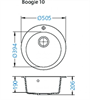 ALVEUS GRANITAL GENESIS BOOGIE 10 G91 FI505, мойка, гранит, черный 1133430 - фото 49295