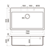 Гранитная мойка Omoikiri Tedori 79-WH Tetogranit/белый 4993951 - фото 71027