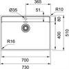 Кухонная мойка 73 см Franke Maris MRX 210-70 TL полированная нержавеющая сталь 127.0525.286 - фото 72414