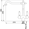 Смеситель для мойки Franke Old England бронза (115.0028.205) 115.0028.205 - фото 72462