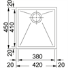 Кухонная мойка 42 см Franke Planar PPX 110-38 полированная нержавеющая сталь 122.0203.472 - фото 72525