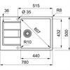 Кухонная мойка 78 см Franke Sirius 2.0 S2D 611-78 XL серая 143.0618.385 - фото 72553