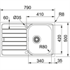 Кухонная мойка 79 см Franke Spark SKL 611-79 декоративная нержавеющая сталь 101.0586.470 - фото 72608