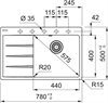 Кухонная мойка Franke CNG 611/211-78 TL черный матовый (чаша справа) 114.0639.719 114.0639.719 - фото 72950