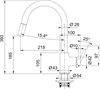 Смеситель Franke Lina (выдвижной шланг) 115.0626.055 оникс 115.0626.055 - фото 72954