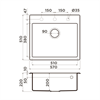 Гранитная мойка Omoikiri Tedori 57-BL Tetogranit/черный 4993980 - фото 73107