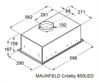 MAUNFELD Вытяжка встраиваемая Crosby 850LED белый ка-00021475 - фото 88130