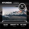 Телевизор LED Hyundai 75" H-LED75QBU7500 Android TV Frameless черный/серебристый 4K Ultra HD 60Hz DVB-T DVB-T2 DVB-C DVB-S DVB-S2 USB WiFi Smart TV h-led75qbu7500 - фото 96731